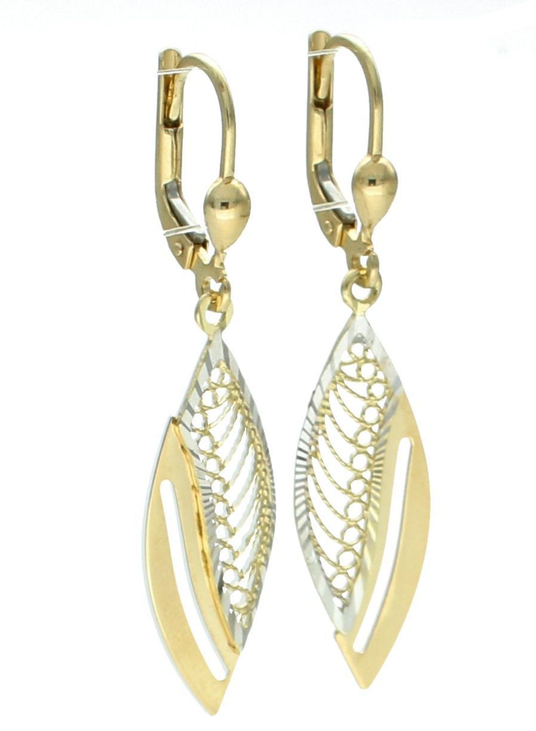 Kolczyki złote ażurowe próba 375, KL 7427 375.jpg